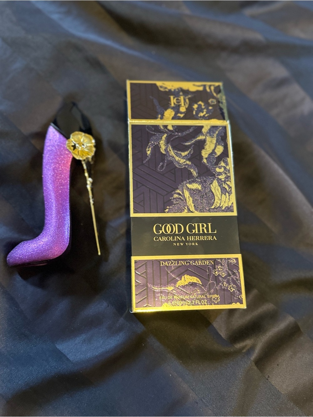Carolina Herrera Good Girl Dazzling Garden Perfume Bottle in Purple and Gold